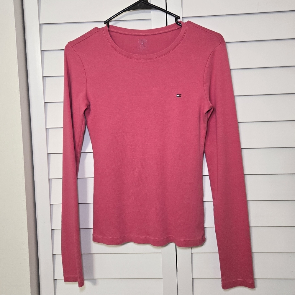 Tommy Hilfiger Pink Long Sleeve Tee Size S